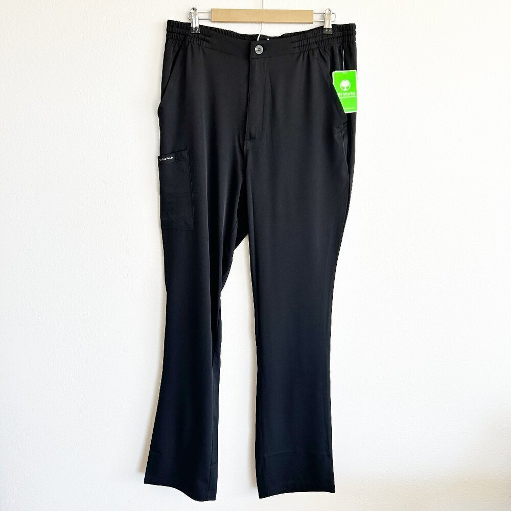 NWT Healing Hands Scrub Pants Black Ryan Straight Leg 9590T Medical